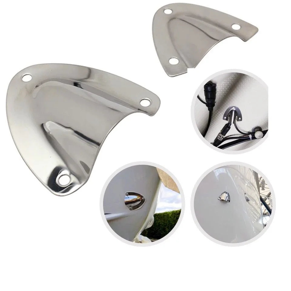 Marine Grade Stainless Steel Midget Clam Shell Wire Cable Vent Cover hose for Rowing Boat Marine Yacht Surfing Water Sport
