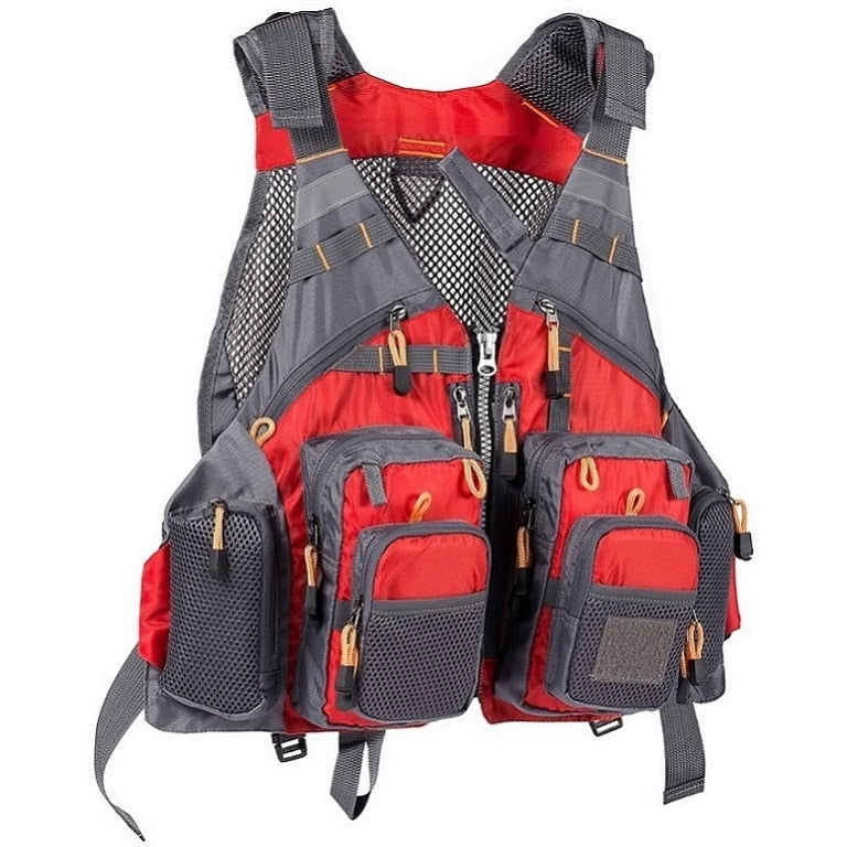 Bassdash colete de pesca respirável esportes ao ar livre natação com mosca colete ajustável equipamento de pesca