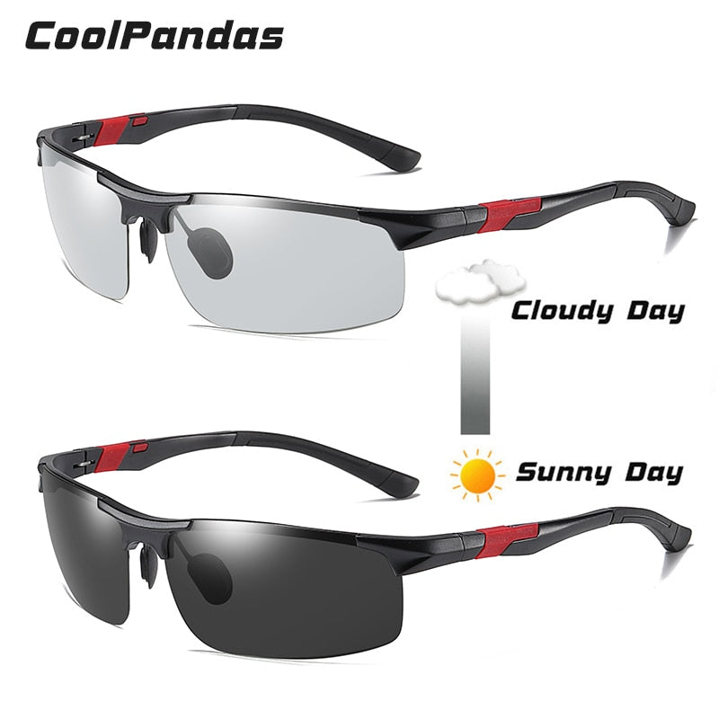 Top Aluminum Magnesium Frame Driving Photochromic Sunglasses Polarized Sun glasses Men Day Night Vision oculos de sol masculino