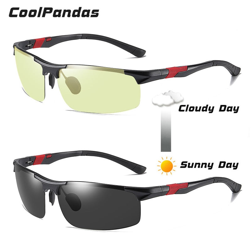 Top Aluminum Magnesium Frame Driving Photochromic Sunglasses Polarized Sun glasses Men Day Night Vision oculos de sol masculino