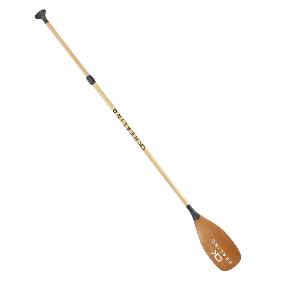 New 3 Pieces SUP Paddle Kayak Boat Stand Up Paddle Board Kayak Boat Paddle For Surfing Surfboard Bamboo Skin Carbon Fiber Shaft