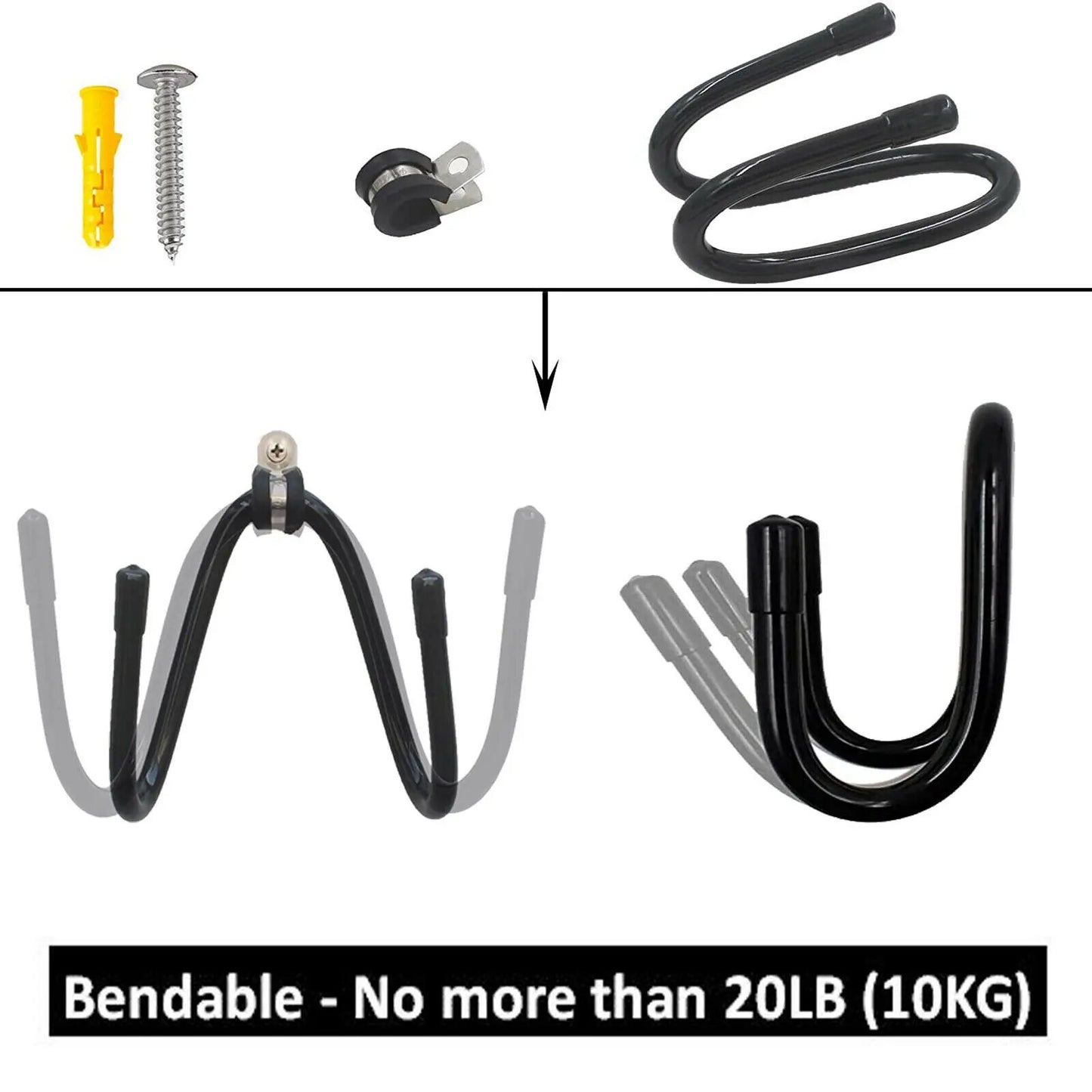 Surfboard SUP Wall Mount Rack Holder Durable Water Surf Sport Storage Metal