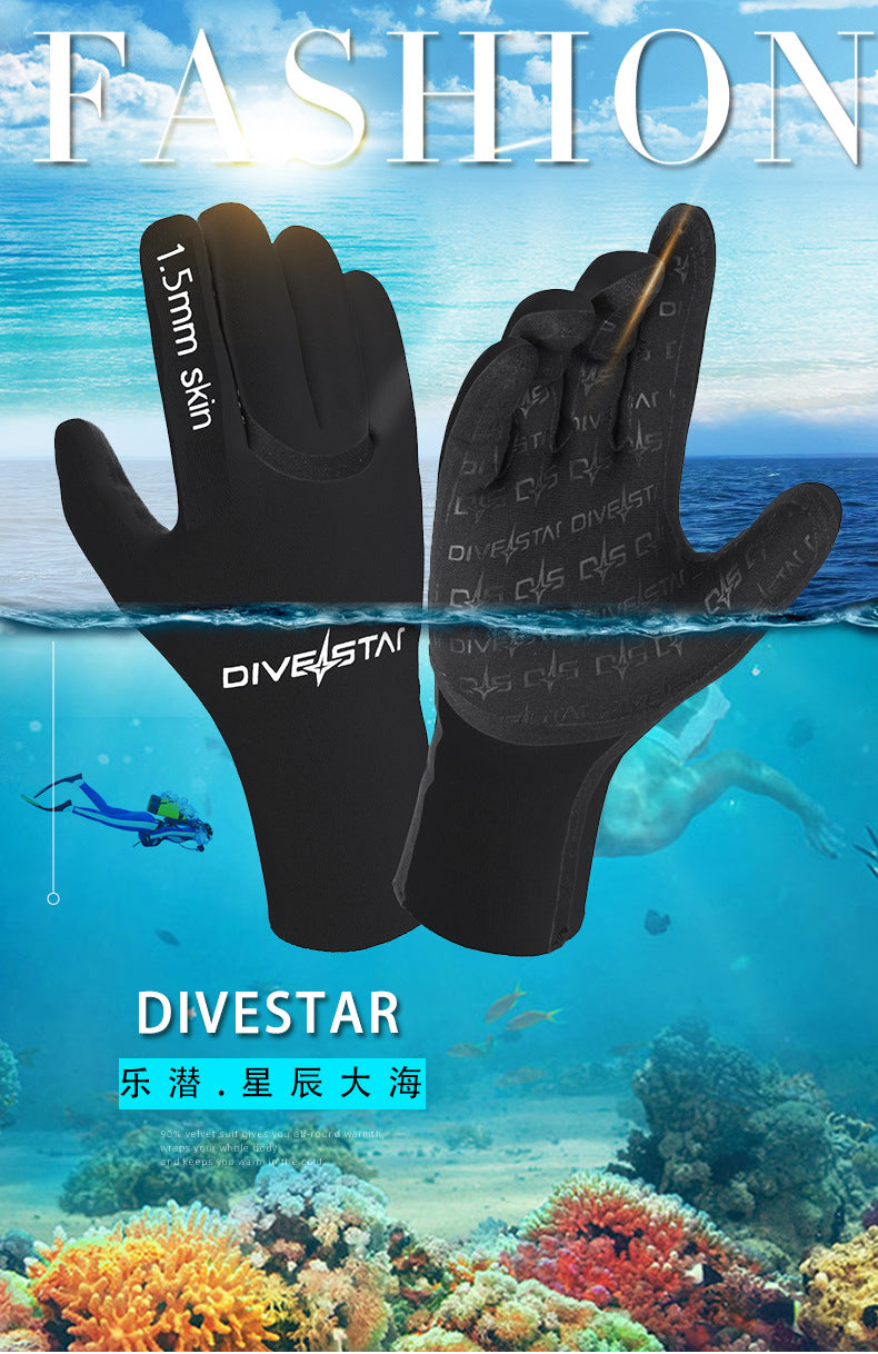 1.5mm Neoprene Diving Gloves Cut Resistant Keep Warm for Snorkeling Paddling Surfing Kayaking Canoeing Spearfishing Water Sports