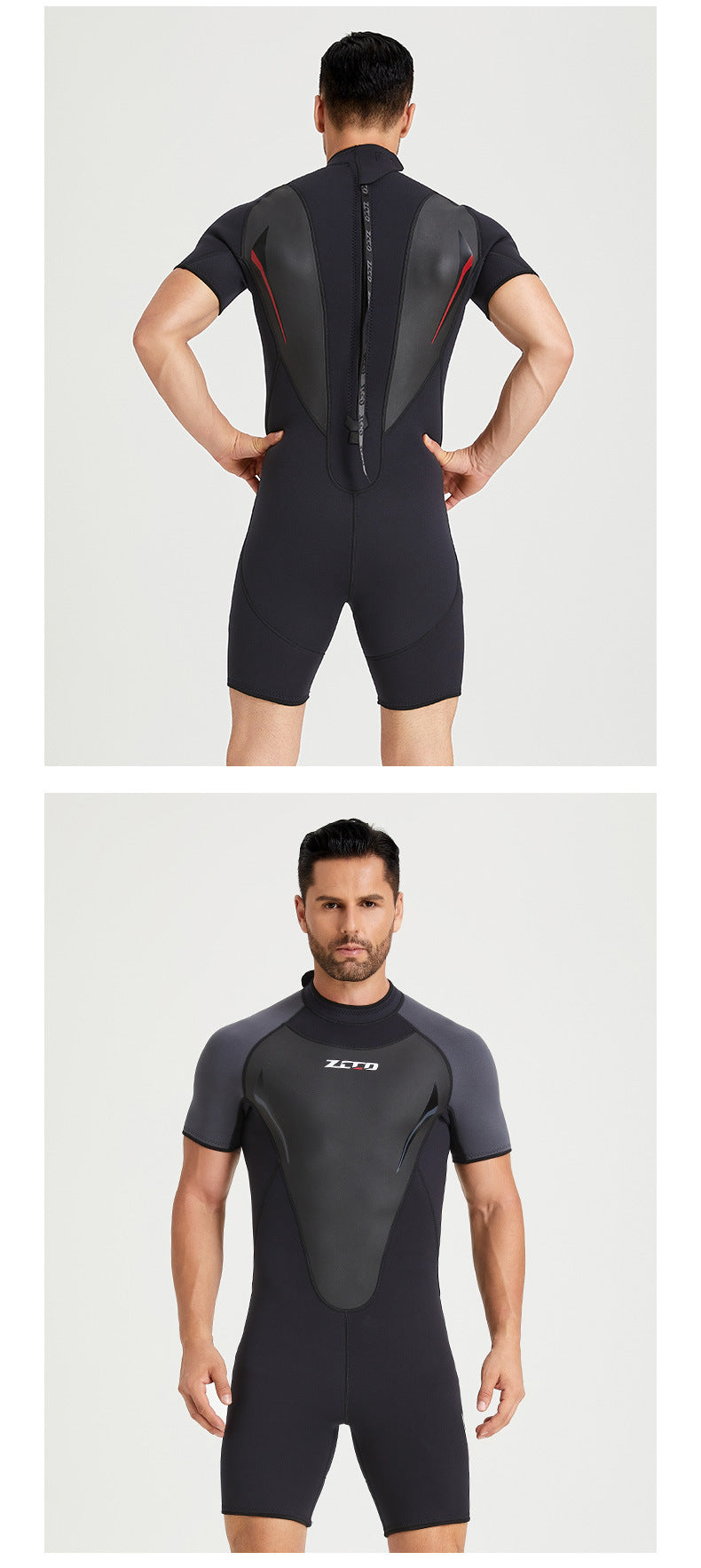 New Wetsuit Neoprene Men Women Surf Suit 3mm Short Sleeve Rash Guards Kitesurf Scuba Diving Suit One-Piece Swimwear Wet Suit