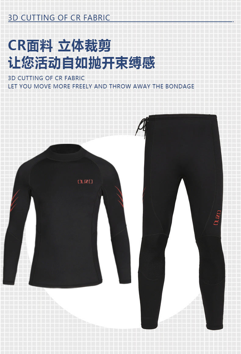 Winter 1.5MM Men Wetsuit Neoprene Underwater Kitesurf Surf Surfing Spearfishing Jacket Pants Clothes Wet Suit