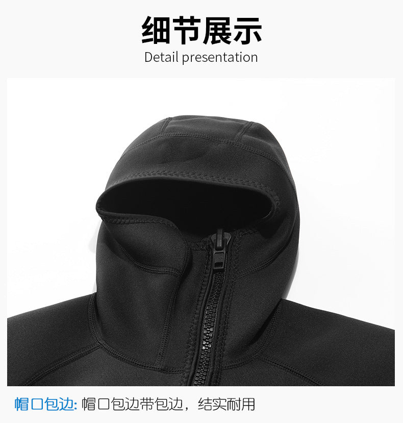 1.5MM Neoprene Wetsuit Top Men Surf Scuba Diving Jacket Underwater Fishing Kitesurf Clothing Wet Suit Diving Top for Water Sport