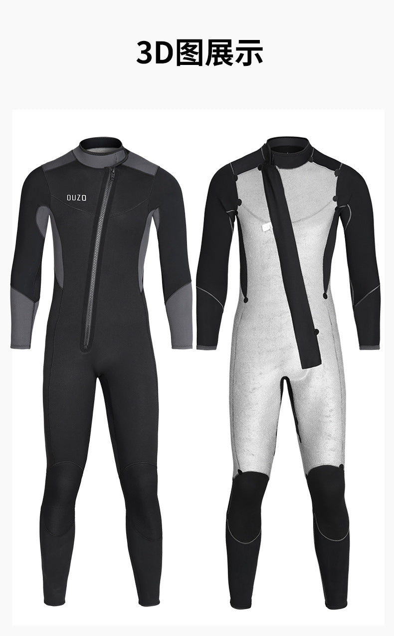 5/3MM Neoprene Wetsuit Men Surf Scuba Diving Suit Equipment Underwater Fishing Spearfishing Kitesurf Swimwear Wet Suit Equipment