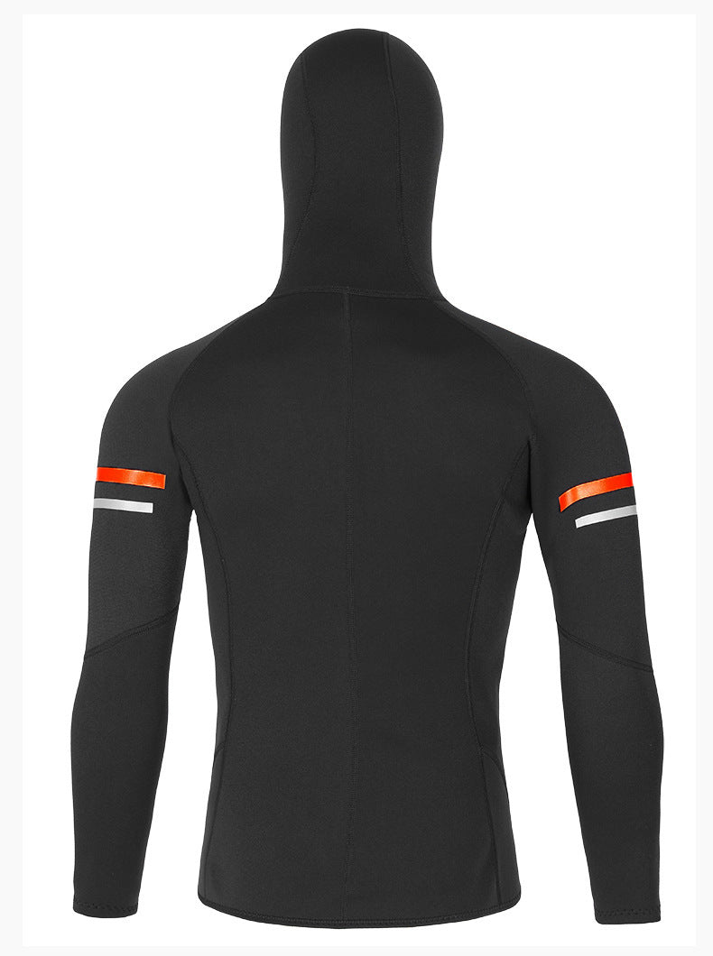 1.5MM Neoprene Wetsuit Top Men Surf Scuba Diving Jacket Underwater Fishing Kitesurf Clothing Wet Suit Diving Top for Water Sport