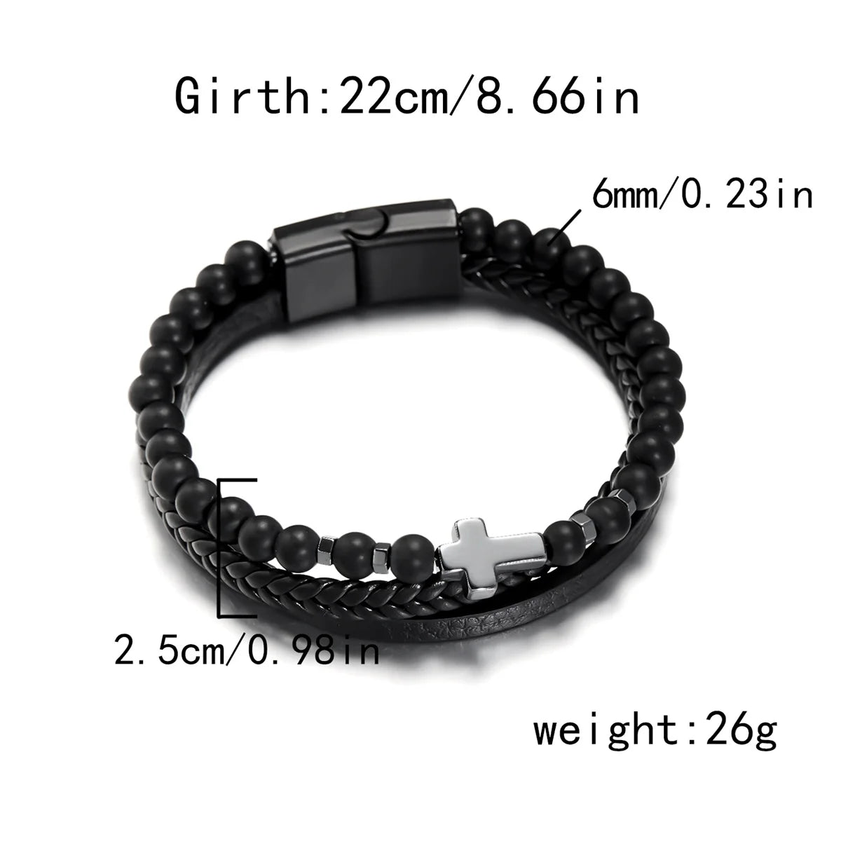 Classic Natural Stone Leather Bracelets For Men Women Multilayer Hand-Woven Cross Leather Bracelet Fashion Party Jewelry Gifts