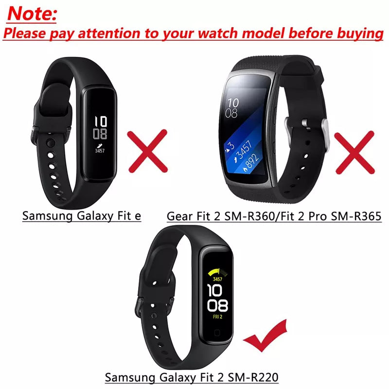 Silicone Band Strap For Samsung Galaxy Fit 2 SM-R220 Watch Bracelet Replacement Sport Watchband Correa For Samsung Galaxy Fit 2