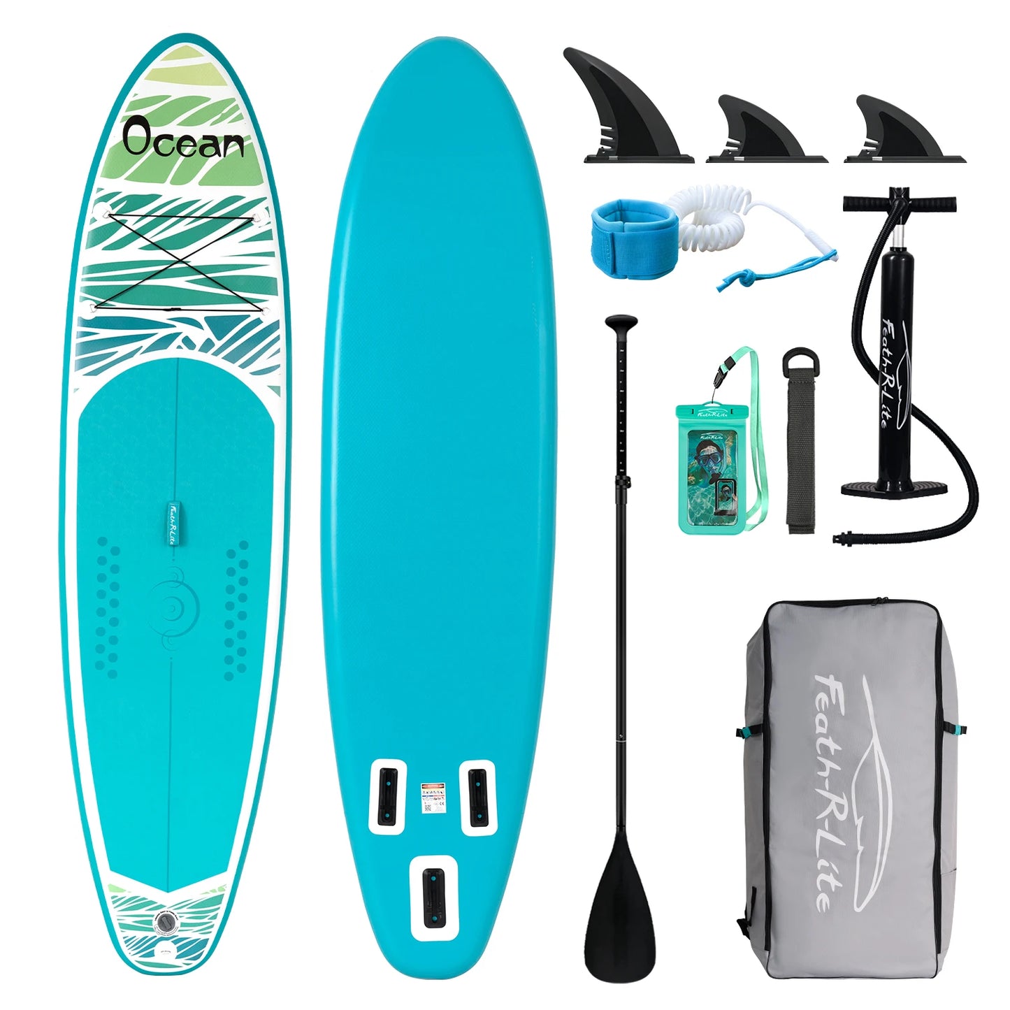 FunWater Sup Board Inflatable Surfboard Stand Up Paddling Board Complete Inflatable Sup Paddle Board Accessories 335×83×15CM