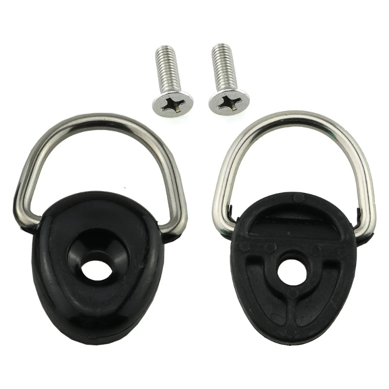 10Pcs Kayak Fishing Riggings Round D Rings Buckles Kayak D Rings with Screw for Boats Deck Mount Fitting Hardware Enduring