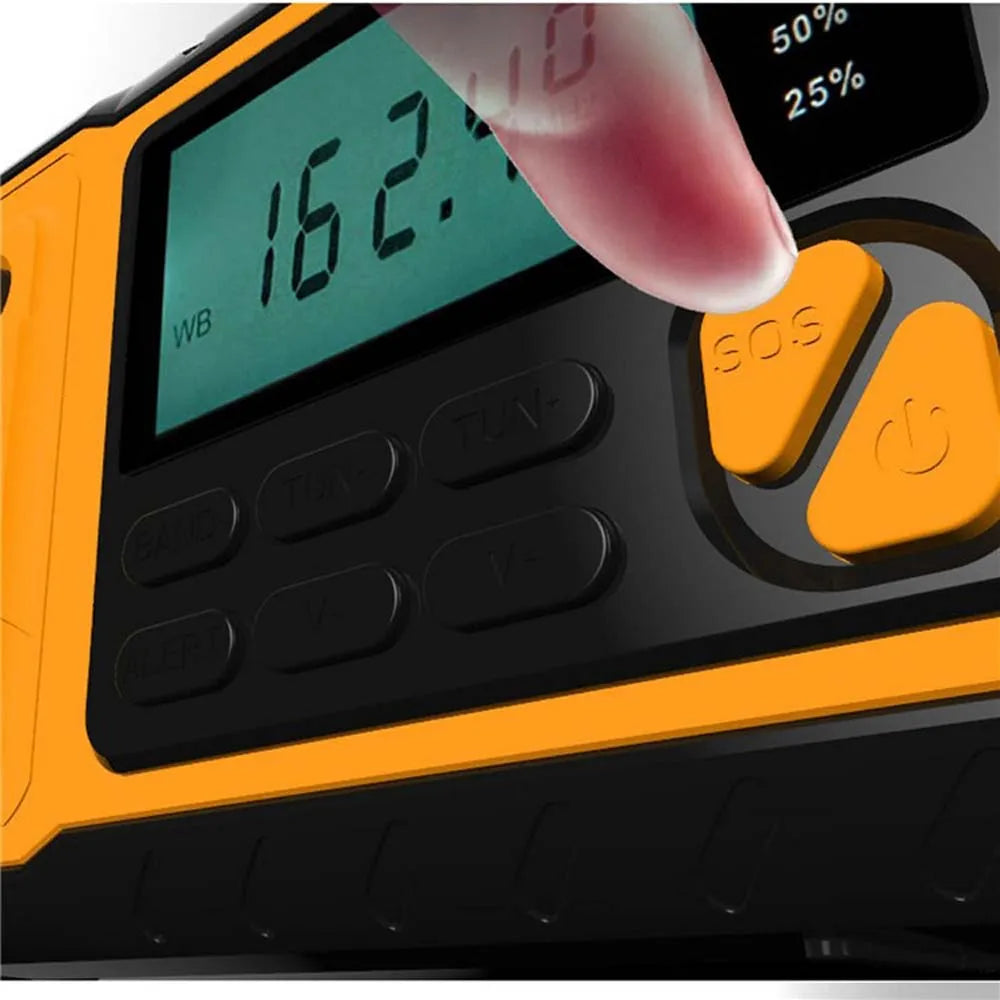 4000mAh Portable Emergency Solar Power Radio Hand Crank Charging AM/FM Weather Radio Led Reading Flashlight Bank Phone Charger