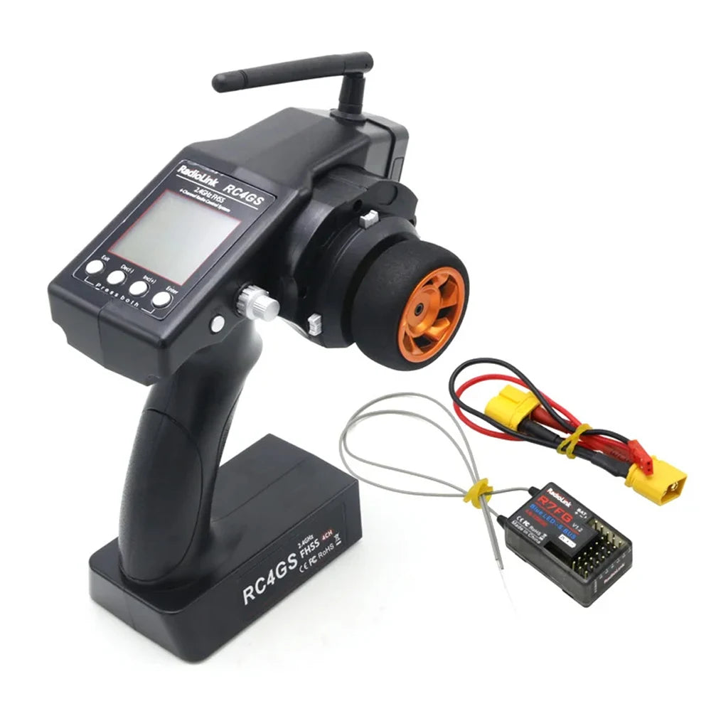 Radiolink RC4GS V2 4 CH FHSS RC Transmitter Remote Controller R6FG / R7FG With Gyro For RC Car Truck Crawler Wltoys Model