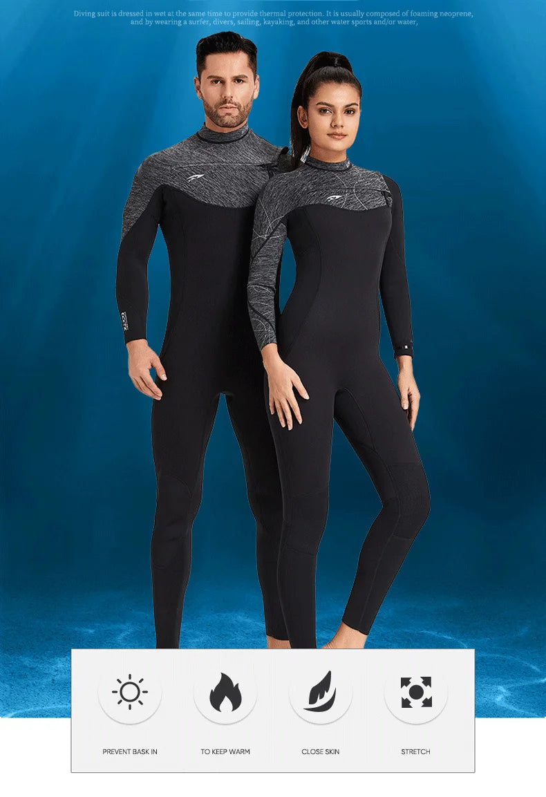 Men Women Neoprene Wetsuits 3/2MM Surf Suit Snorkel Swimwear Winter High elasticity Rash Guards Spearfishing Scuba Diving