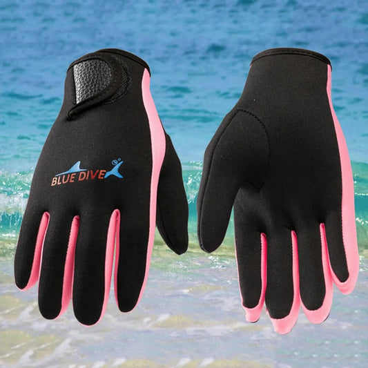 1 Pair 1.5mm Swimming Scuba Diving Gloves Neoprene Diving Gloves Anti Slip Cold-proof Wetsuit Gloves Snorkeling Surfing Supplies