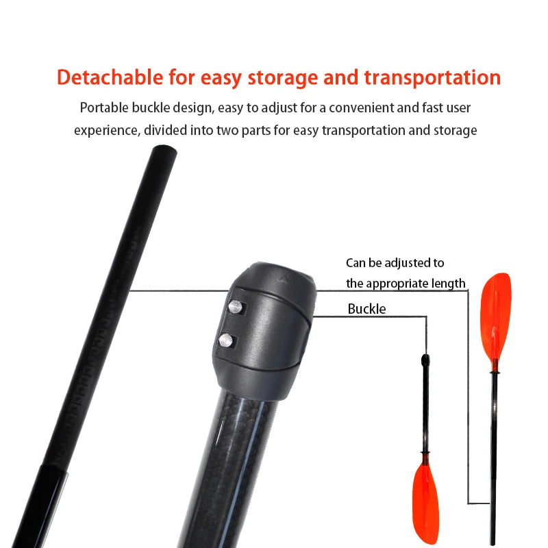 2 Kayak Paddle PC Blades Adjustable 215cm-240cm/84.6in-94.4in Floating Kayaking Oars  2-Piece Construction Adjustable portable