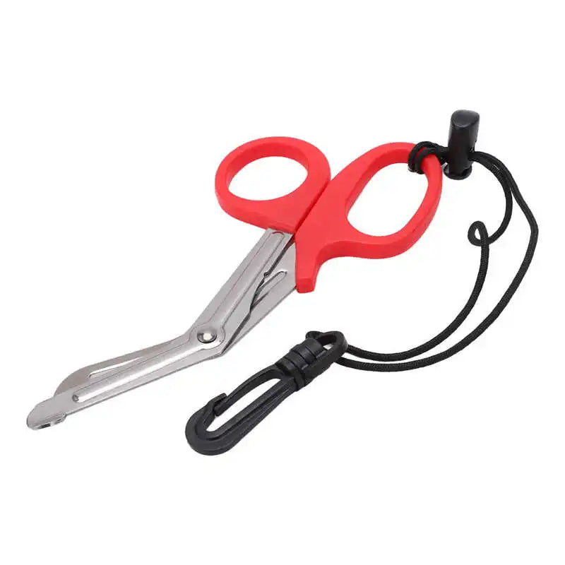 Diving Shears Safety Diving Scissors Stainless Steel Diver Shears with Lanyard and Buckle Diving Accessories