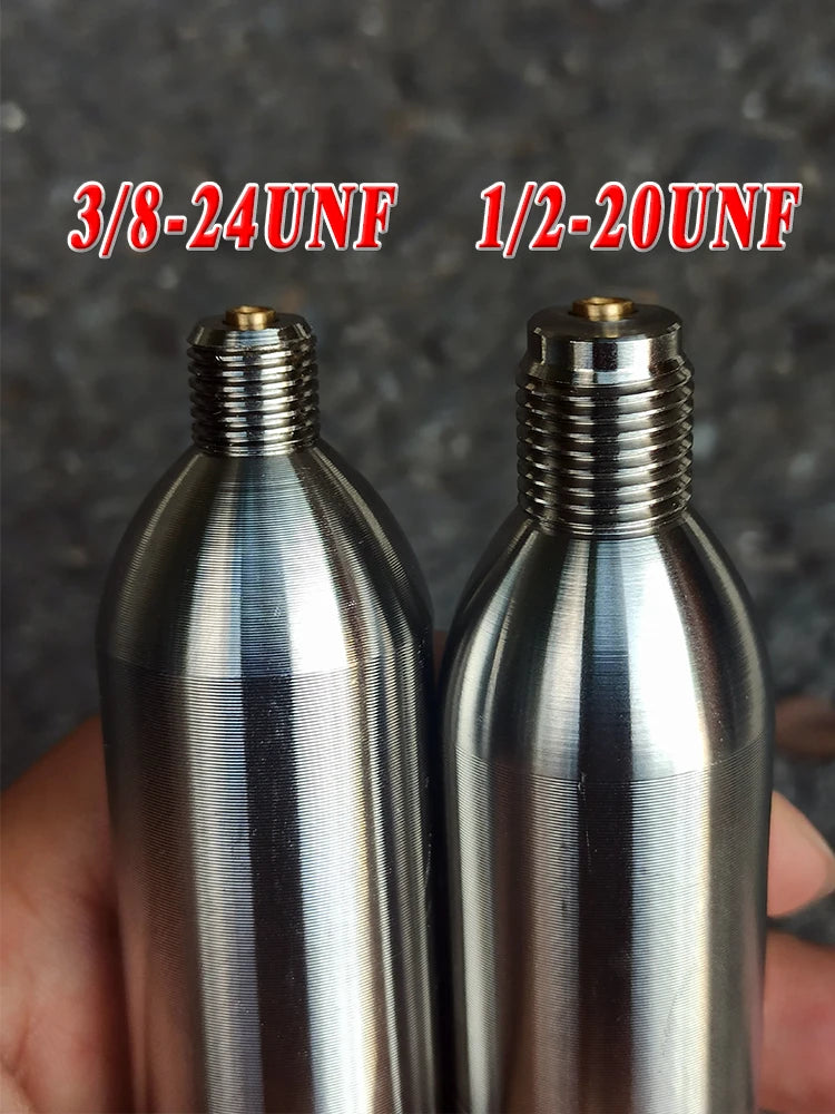 304 Stainless Steel Cylinder 33g CO2 Cartridge Refillable Inflatable Life Vest Scuba Ski Lifesaving Home Sodastream Water Beer