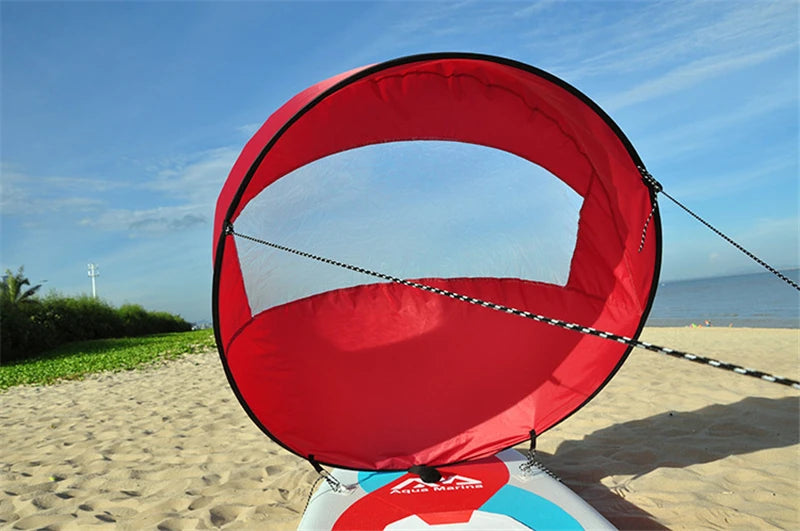Sup Accessories Downwind Paddle Surfboard Inflatable Canoe Drag Sail Kayak Surfcasting With Transparent Window Folding Thrusters