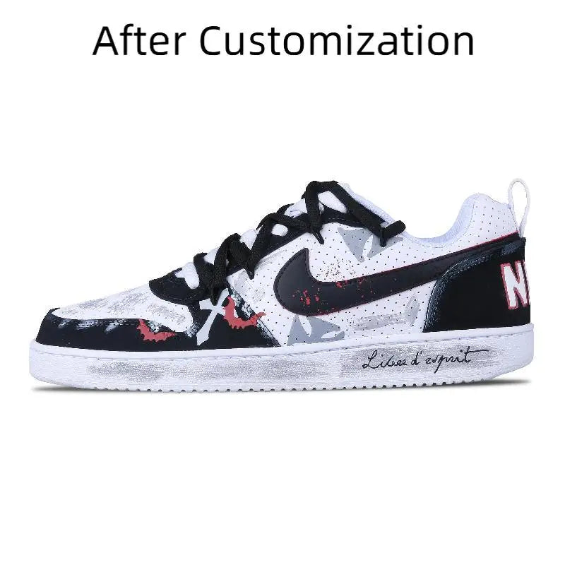 【Customize】Nike Court Borough Skateboarding Shoes Men Sneakers shoes 838937-102