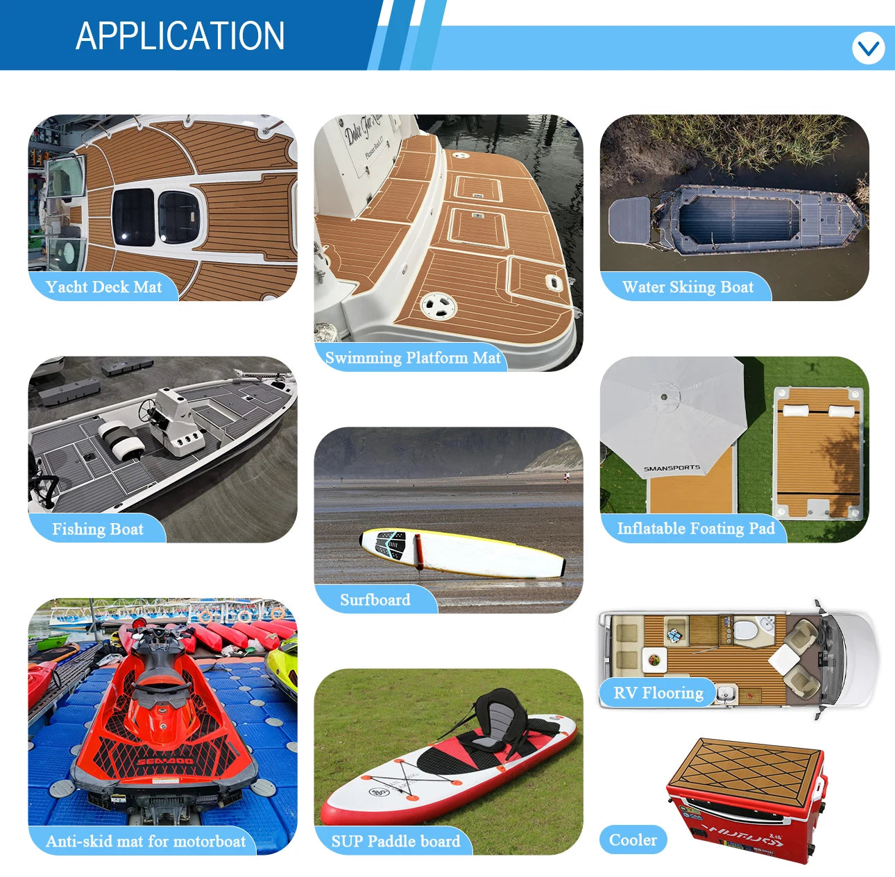 1200x550x5mm EVA Traction Foam Surfboard Jet Skis Pads SUP Paddleboard Boat Deck Sheet Anti Skid Water Sport Flooring