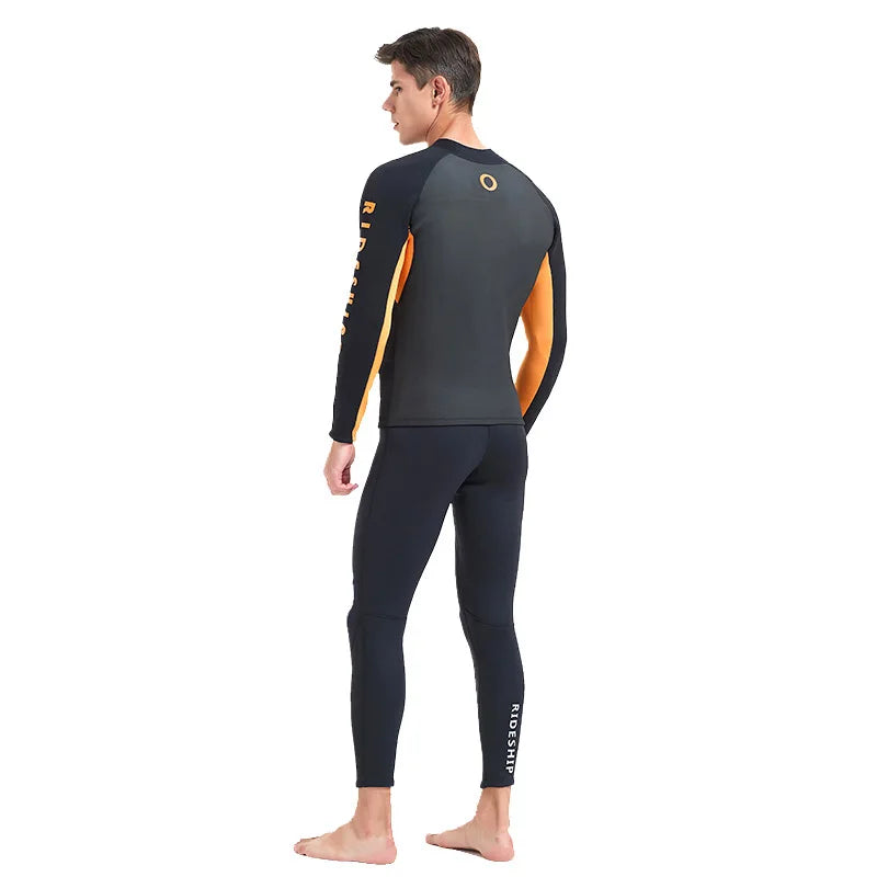 Oulylan 2MM Neoprene Split Diving Suit Jacket Men's Swimming Diving Suit Windproof Warm Jacket Surfing Motorboat Diving Jacket