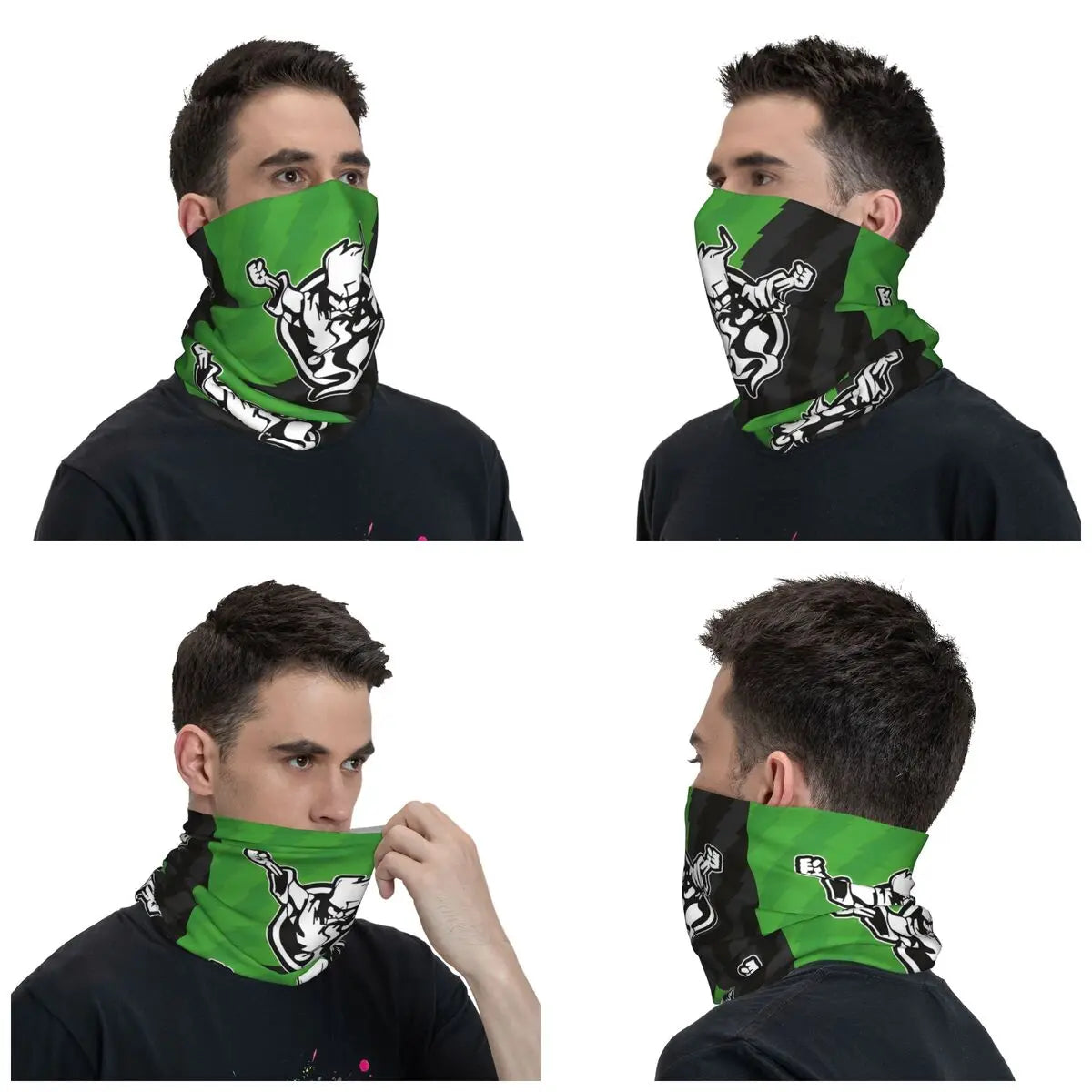 Thunderdom Music Hardcore Bandana Neck Gaiter Printed Mask Scarf Multifunctional Balaclava Outdoor Sports Unisex Breathable