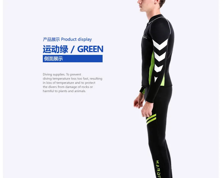 Men Women Wetsuit Surf Suit 3mm Neopreno Pant Top Wetsuit Female Kitesurf Scuba Diving Suit Winter Swimwear Rash Guard Swimsuits