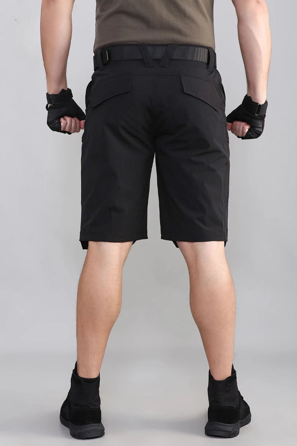 Mens Quick Drying Cargo Shorts Summer Waterproof Outdoor Sports Combat Overalls Multi Pocket Wear-resistant Quarter Pants New