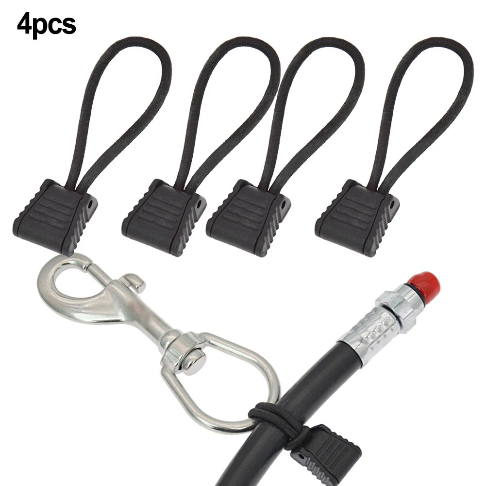 4pc Scuba Diving Dive Diver Hose Clip Retainer Holder Elastic Bungee Rope Tap Lightweight 6.5 Cm Diving Snorkel Attachment Rope