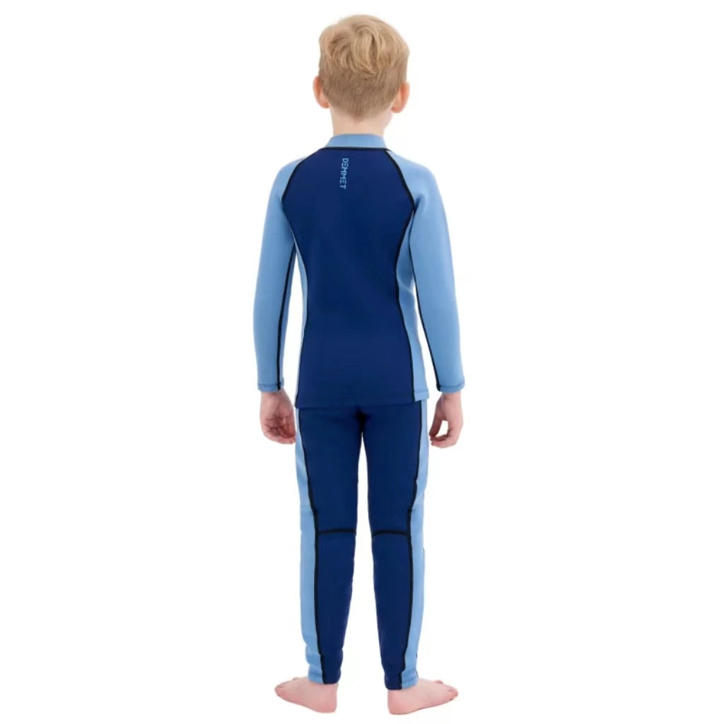 New Kids Wetsuit Neoprene 1.5mm/3mm Boys and Girls Thick Warm Scuba Diving Suit Underwater Free-diving Split Long Sleeve