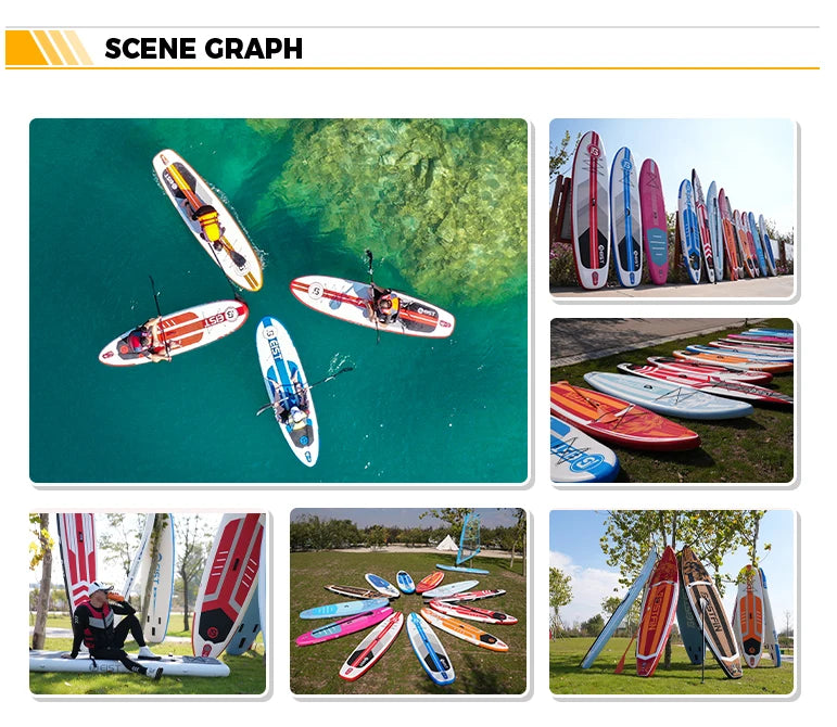 BEIST 12'6" 380CM Inflatable Stand Up Paddle Board SUP Board Surfboard Water Sport Surf Set with Paddle Board Tail Fin Inflator