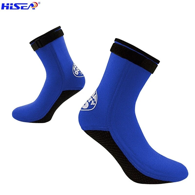 Hisea 3mm neoprene Winter swimming surfing fishing diving sox soft anti scratch sox Shoes high upper warm Non-slip shoes