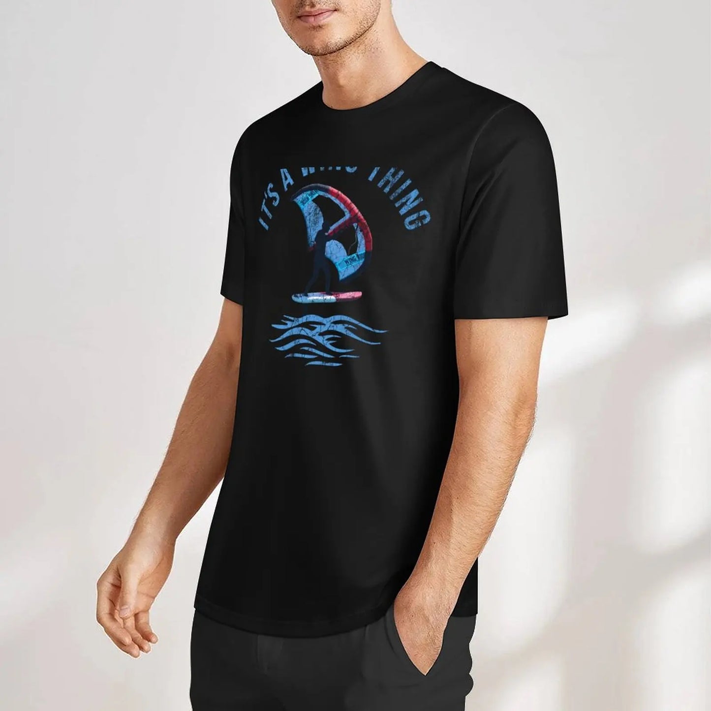 It's a wing thing Vintage Wing Foil Wing Surf Wingfoiler Wingsurfer T-Shirt plus sizes summer top tshirts for men