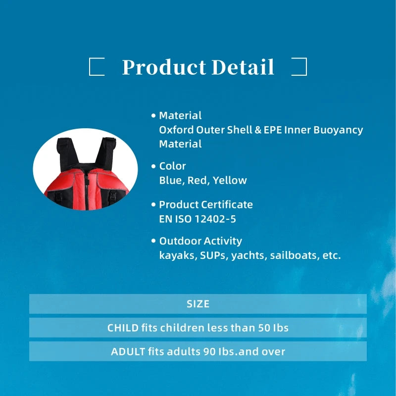Swim Vest Adult children Life Jackets Kayak Women Men PFD Buoyancy Aid for Snorke Boat Water Sport Fully Adjustable Crotch Strap
