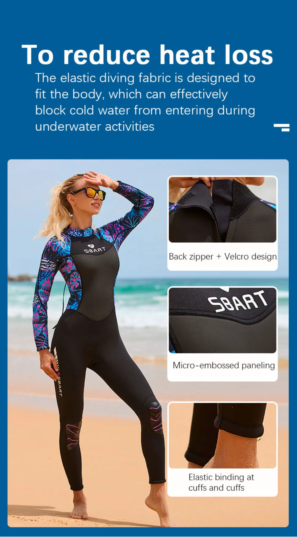 Neoprene Women's Surf Suit Wetsuit 3mm Diving Suit Kayak Kitesurf Swimsuit Winter Swimwear Female Rash Guards Roupa De Mergulho