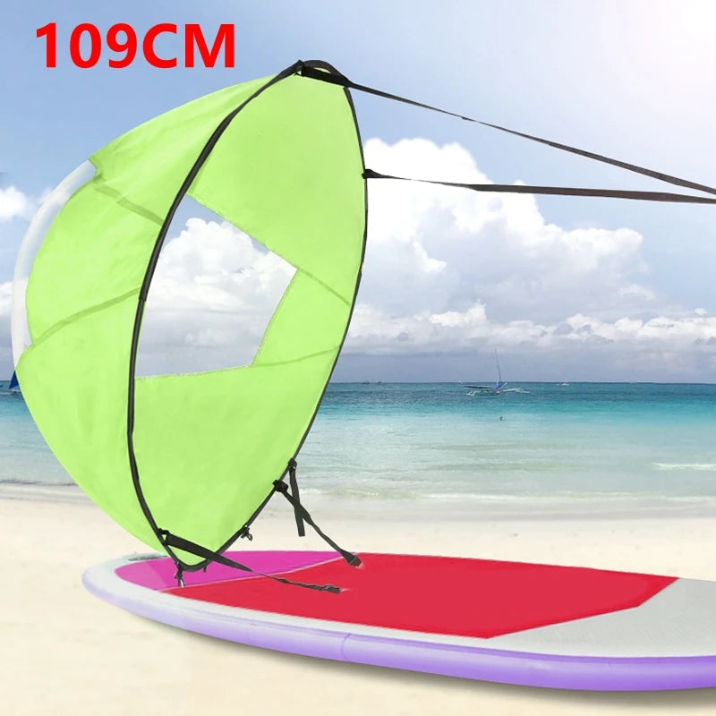 42'' Foldable Kayak Boat Wind Sail Surfing Wind Paddle Kayak Sail Durable Downwind Paddle Rowing Boats Wind Window Drop Ship Hot