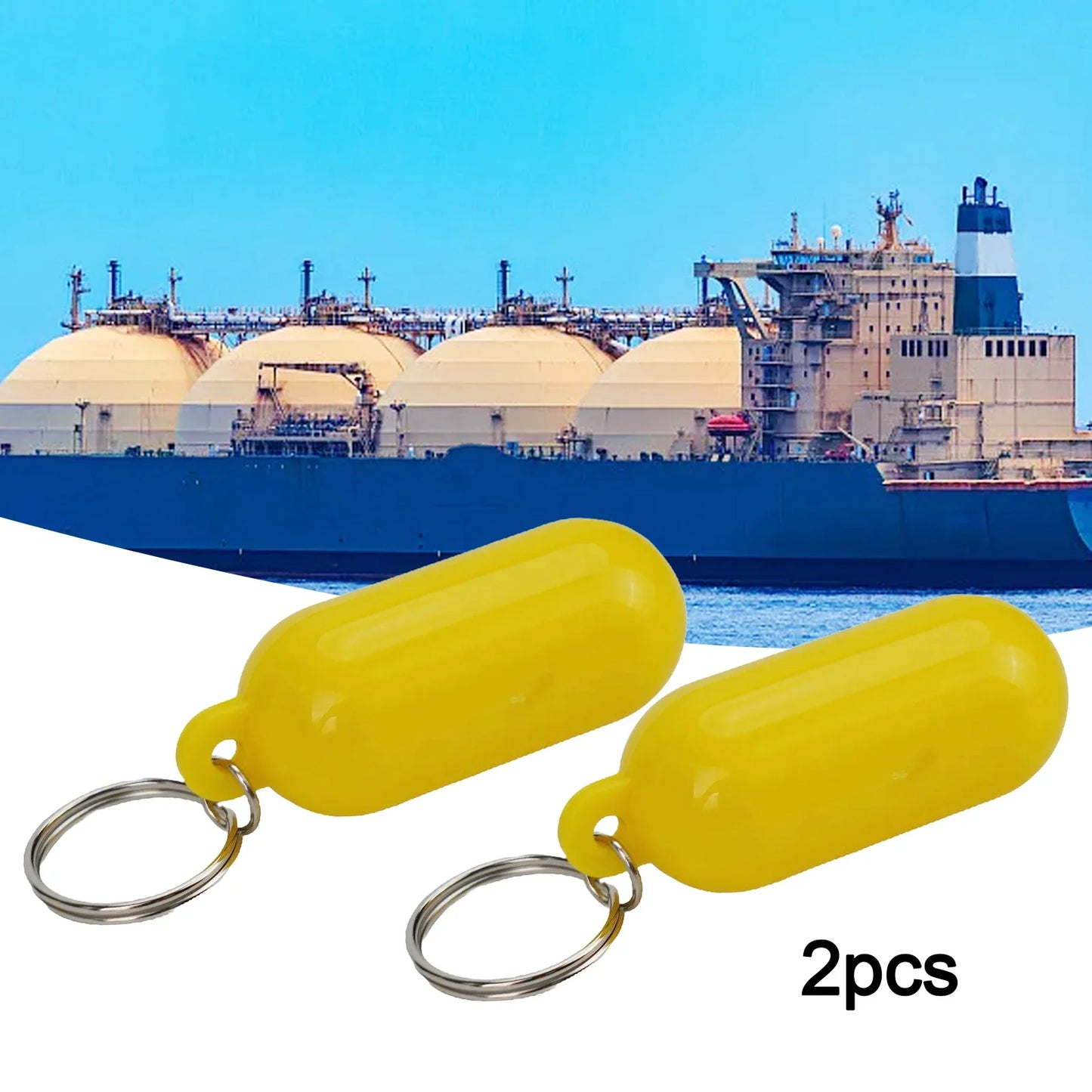 2pcs Floating Keyring Buoyant Key Ring Marine Sailing Boat Float Keychain Keys Buckle Marine Sailing Boat Accessories