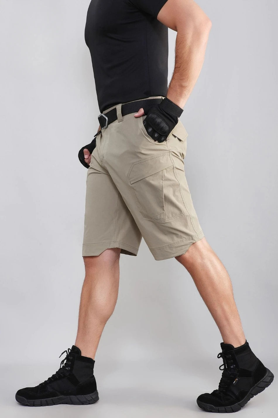 Mens Quick Drying Cargo Shorts Summer Waterproof Outdoor Sports Combat Overalls Multi Pocket Wear-resistant Quarter Pants New