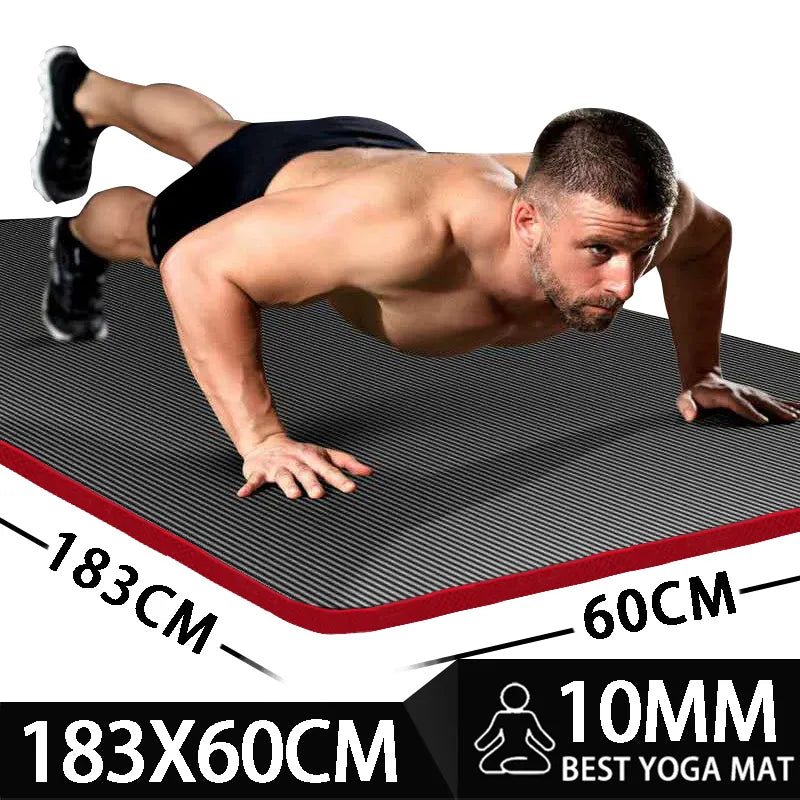 Fitness Yoga Mat Exercise At Home Pilates Meditation Gymnastics Nonslip Thick Equipment Body Building Sports Entertainment