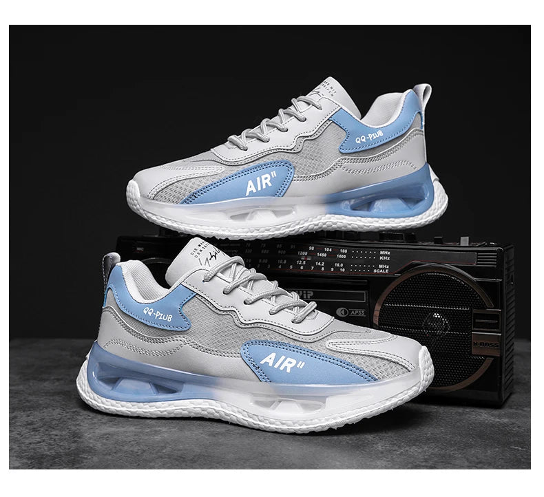 Leather Men's Shoes Fashion Korean Version Trendy Casual Breathable Cushioning Sports Vulcanized Men Shoes