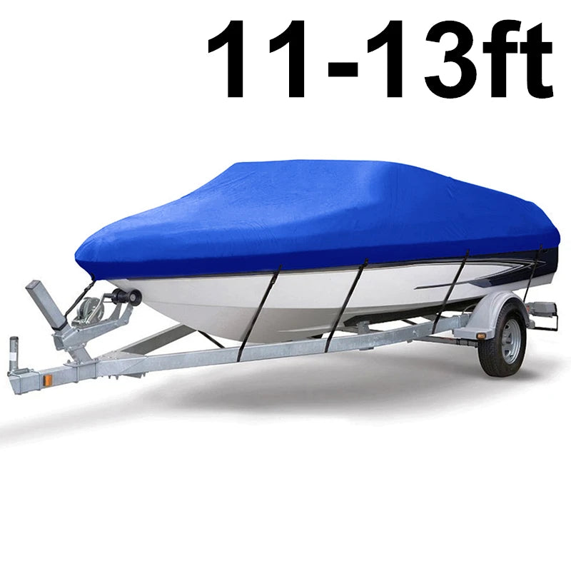 Boat Cover Rain Waterproof Fishing Universal Ski Bass Speedboat V-Shape Boat Cover Marine Boat Accessories Boat Equipment 16ft