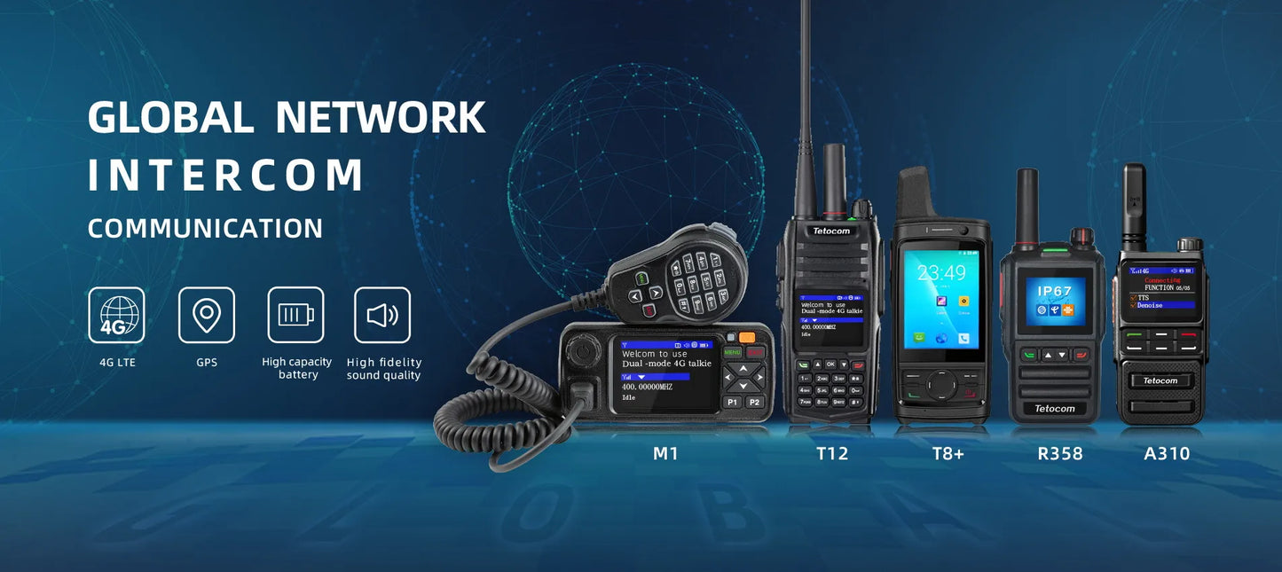 Top Quality walkie talkie SIM Card Radio network walkie talkie 5000 km 4G LTE POC & UHF Analog Dual Mode Radio PTT Over Cellular