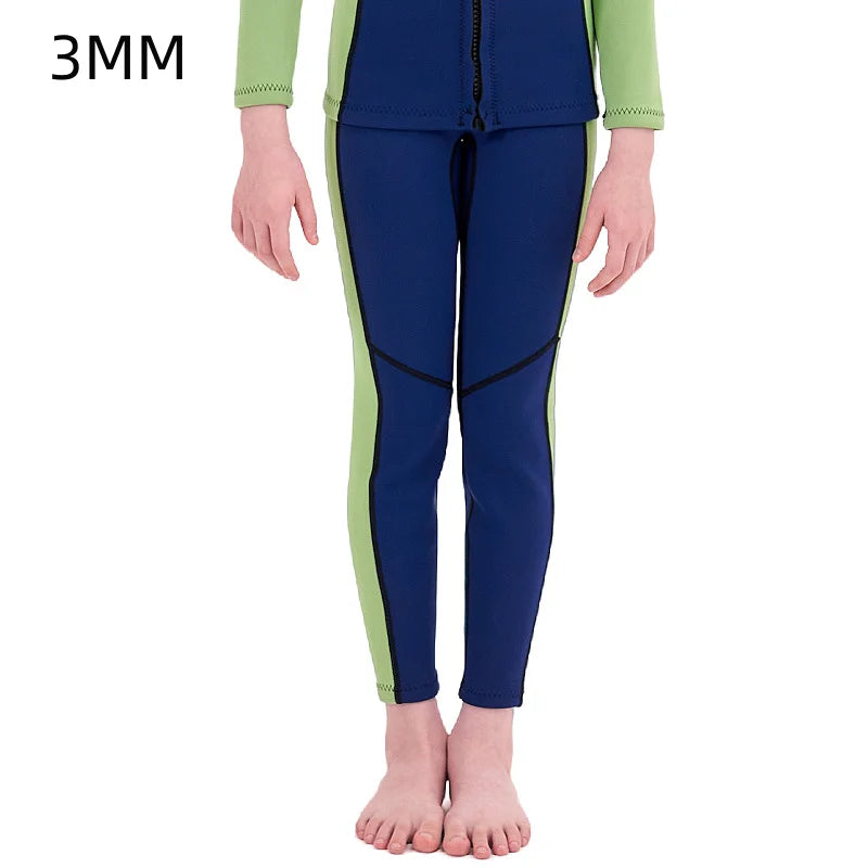 New Kids Wetsuit Neoprene 1.5mm/3mm Boys and Girls Thick Warm Scuba Diving Suit Underwater Free-diving Split Long Sleeve