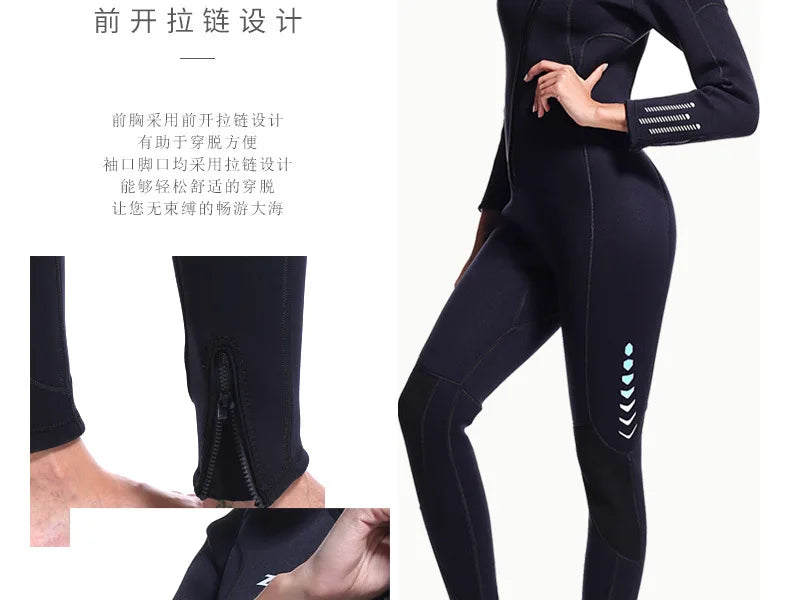 3MM Neoprene Wetsuit Men Surf Scuba Equipment Underwater Fishing Spearfishing Kitesurf Swimwear WetSuit Equipment Diving Suit