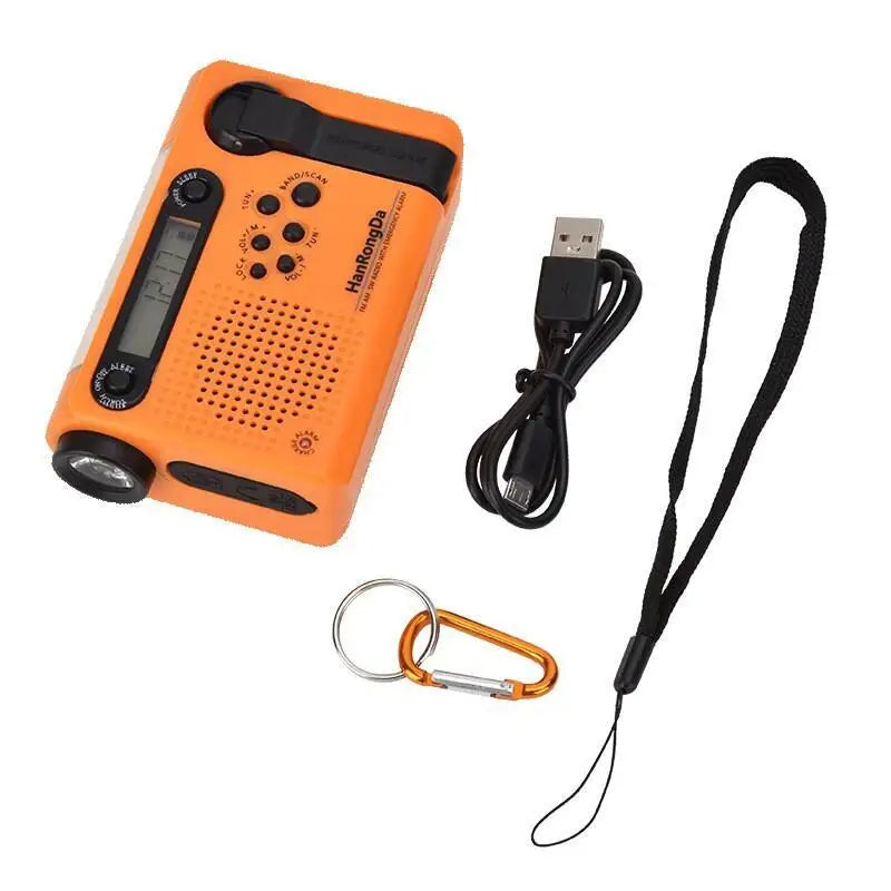 Weather Emergency Radio AM/FM/SW Portable Solar Hand Crank Radio 3 in 1 2000mAh Power Bank Phone Charger Flashlight for Camping