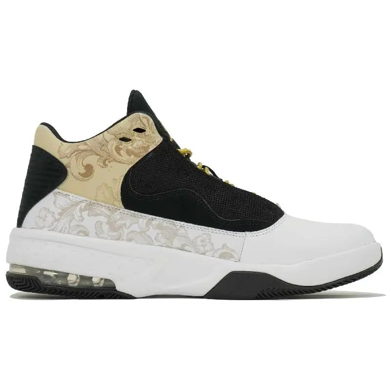 【Customize】Jordan Max Aura 2 Vintage Basketball Shoes Men Mid-top Gold Sneakers shoes CK6636-107