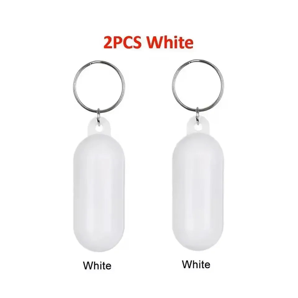 2pcs Beach Keychain Boat Oval Hollow Kayak Floating Keyring Fender Buoyant Key Ring Marine Sailing Boat Float Keychain