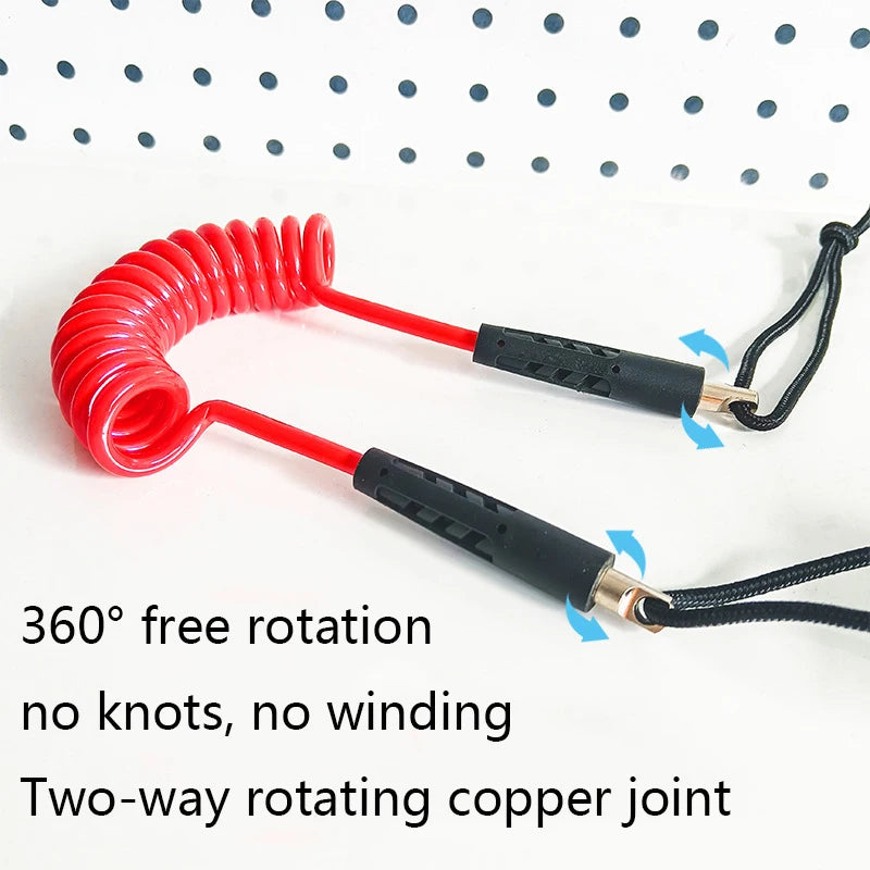 Surfboard accessories Surfboard elastic retractable safety hand rope wakeboard raft kayak lifesaving TPU rotatable wrist strap